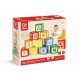 Hape Early Explorer Σετ Ξύλινα Τουβλάκια 10 τμχ Για 6-24 Μηνών Smart Start ABC