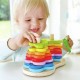 Hape Στοίβαξη Ξύλινων Σχημάτων Double Rainbow Stacker 19 τμχ Για 1-3 Ετών