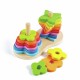 Hape Στοίβαξη Ξύλινων Σχημάτων Double Rainbow Stacker 19 τμχ Για 1-3 Ετών