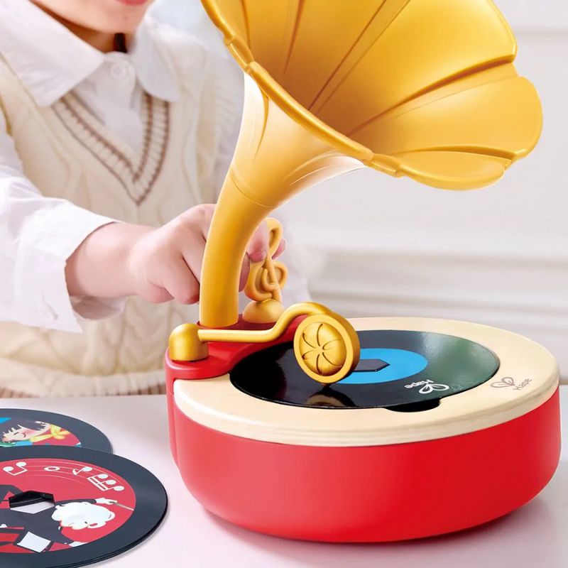 Hape Early Melodies Ξύλινος Φωνογράφος Για 3-6 Ετών Tune Time