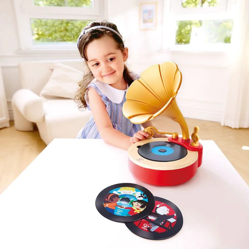 Hape Early Melodies Ξύλινος Φωνογράφος Για 3-6 Ετών Tune Time