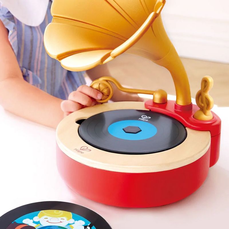 Hape Early Melodies Ξύλινος Φωνογράφος Για 3-6 Ετών Tune Time