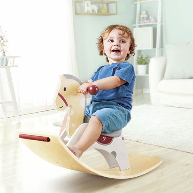 Hape Early Explorer Ξύλινο Κουνιστό Αλογάκι 2-Σε-1 Για 12+ Μηνών Rocking Horse