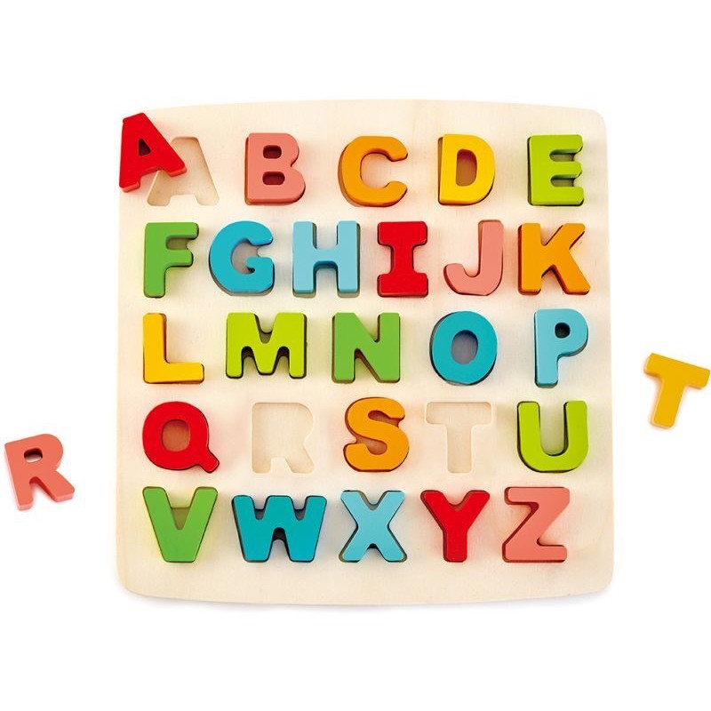 Hape Happy Puzzles Ξύλινο Παζλ Γράμματα Chunky Alphabet