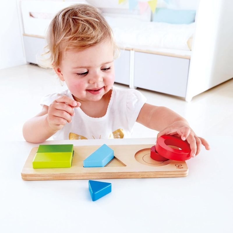 Hape Geometric Puzzle Ξύλινο Παζλ Με Γεωμετρικά Σχήματα 7 τμχ Για 18+ Μηνών