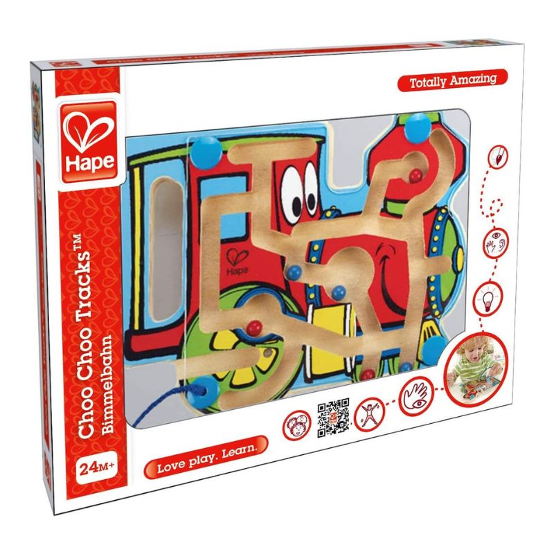 Hape Ξύλινο Παιχνίδι Με Μπίλιες Choo Choo Tracks Για 24+ Μηνών