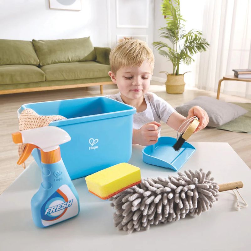 Hape Scoot-Around Ξύλινο Σετ Καθαρισμού Για 3+ Ετών Clean Up Bucket Set