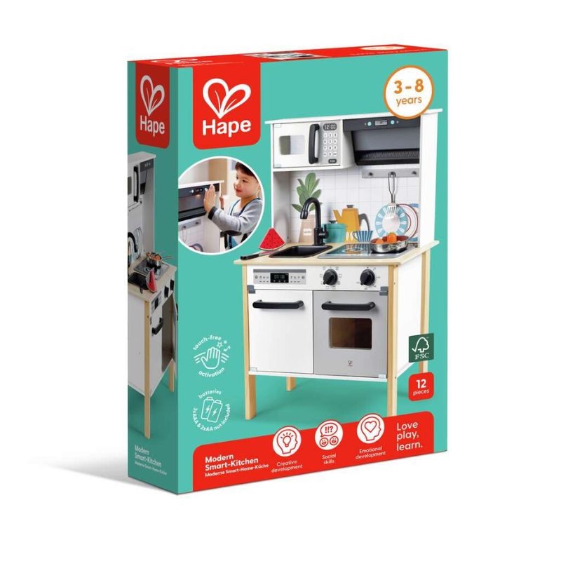 Hape Playfully Delicious Ξύλινη Κουζίνα Για 3+ Ετών Modern Smart-Kitchen