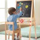 HappiHobbi Wooden Magnetic Easel 4-Σε-1 Επιδαπέδιος Πίνακας
