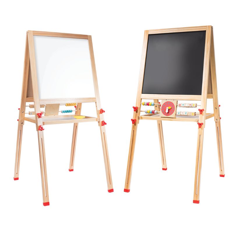 HappiHobbi Wooden Magnetic Easel 4-Σε-1 Επιδαπέδιος Πίνακας