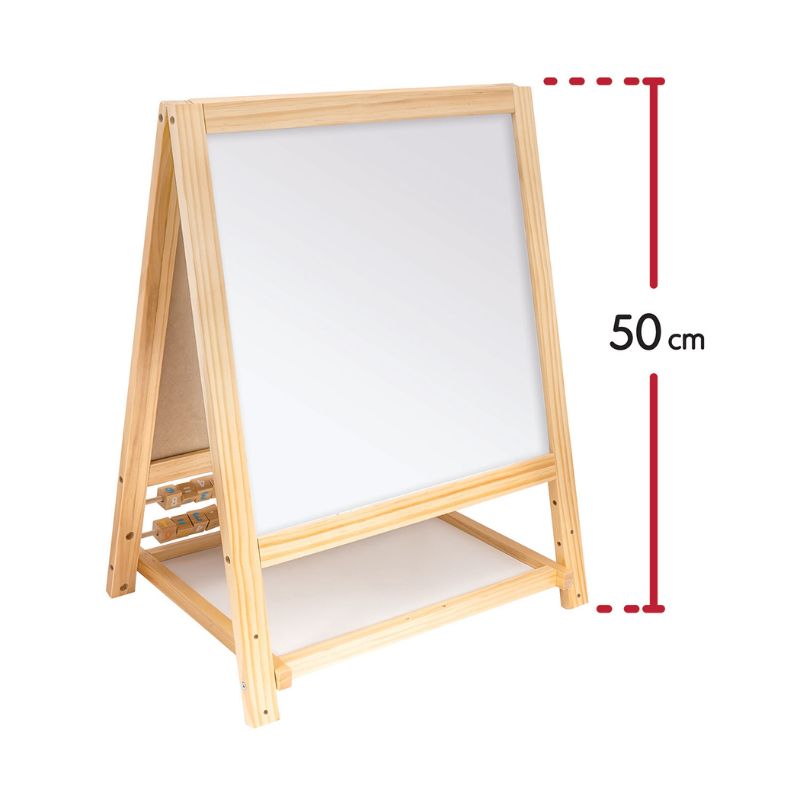 HappiHobbi Wooden Magnetic Easel 4-Σε-1 Επιδαπέδιος Πίνακας