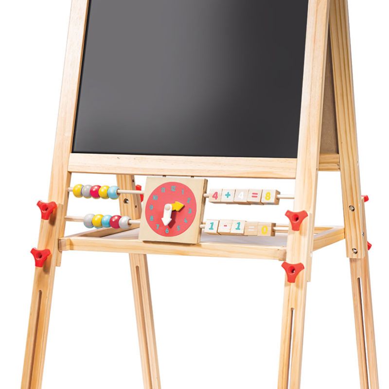 HappiHobbi Wooden Magnetic Easel 4-Σε-1 Επιδαπέδιος Πίνακας
