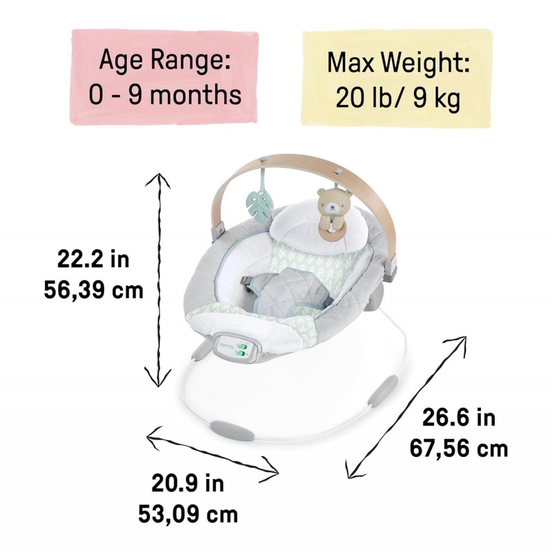 Ingenuity Cozy Spot Soothing Bouncer Ρηλάξ Grey