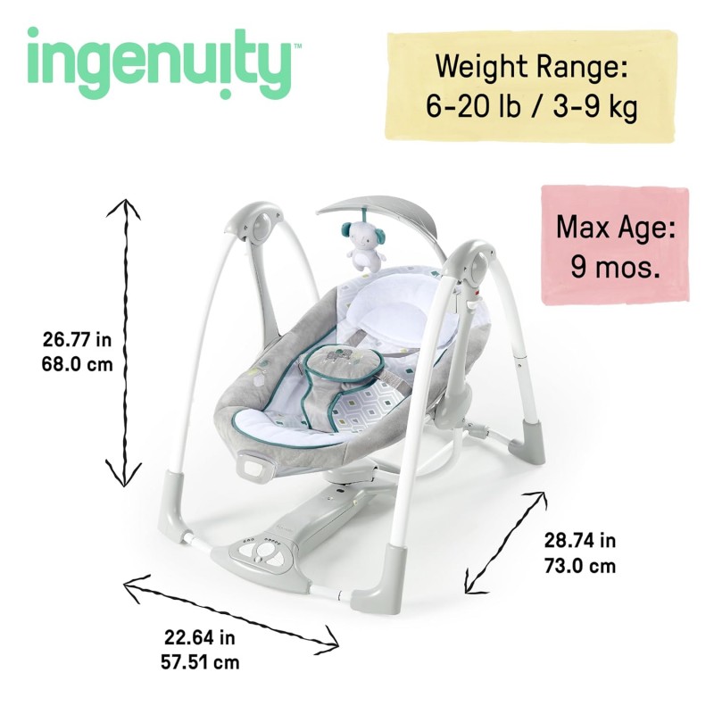 Ingenuity ConvertMe Swing-2-Seat Ρηλάξ Nash