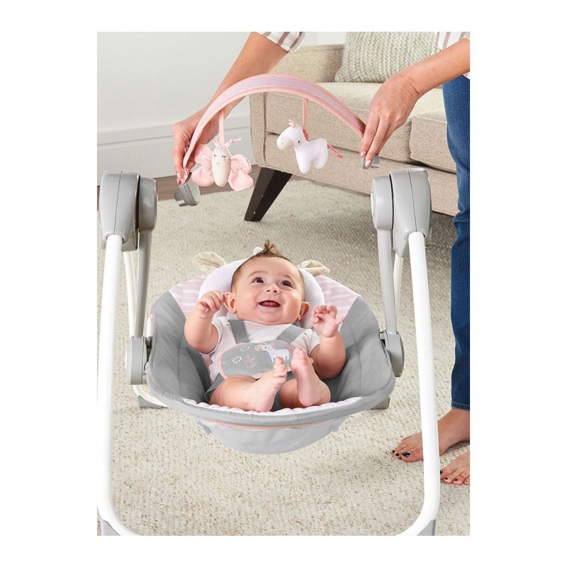 Ingenuity Comfort 2 Go Portable Swing Ρηλάξ Flora the Unicorn