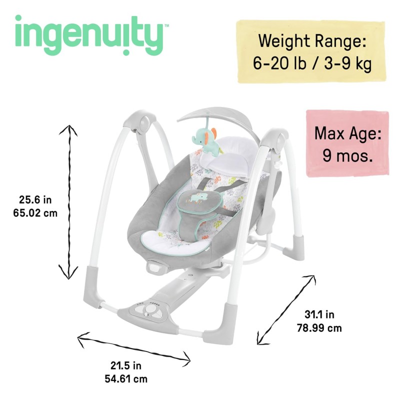 Ingenuity ConvertMe Swing-2-Seat Ρηλάξ Wimberly