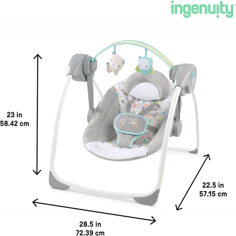 Ingenuity Comfort 2 Go Portable Swing Ρηλάξ Fanciful Forest