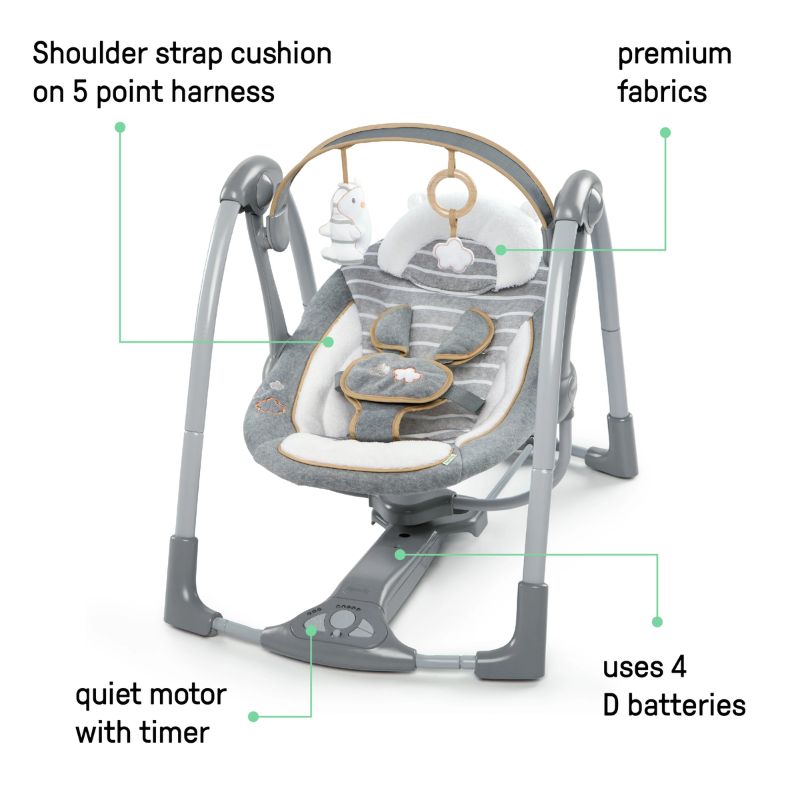 Ingenuity Swing 'n Go Φορητό Ρηλάξ Κούνια Boutique Collection Teddy