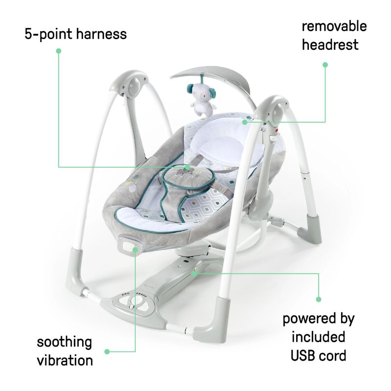 Ingenuity ConvertMe Swing-2-Seat Ρηλάξ & Κούνια 2-σε-1 Nash