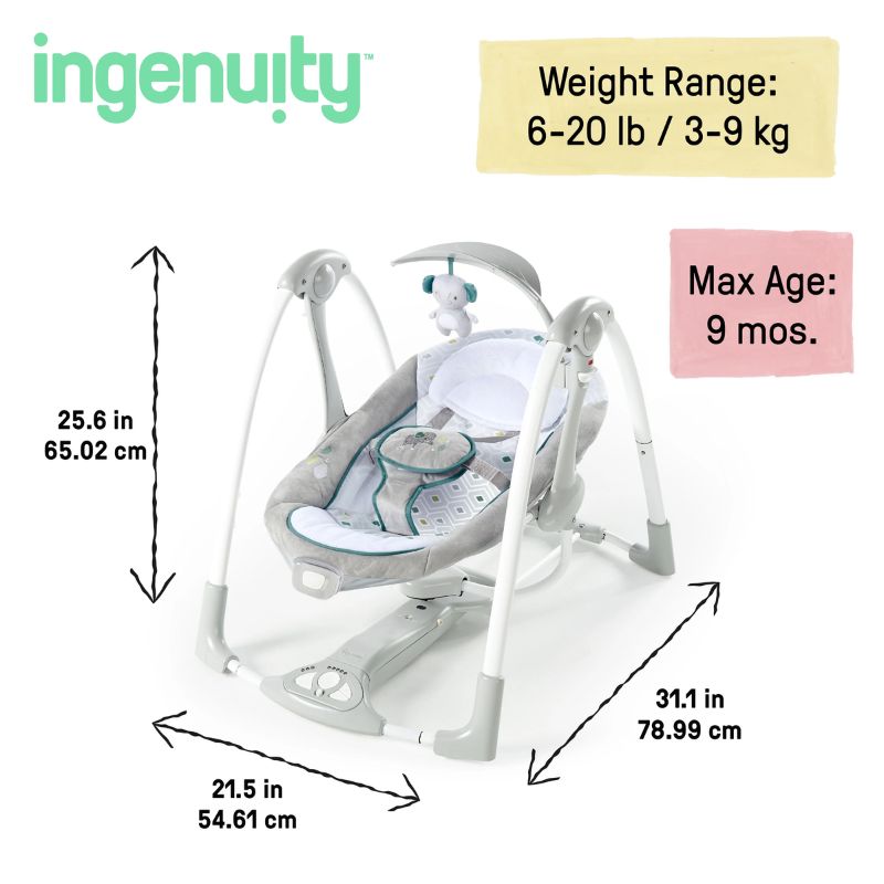 Ingenuity ConvertMe Swing-2-Seat Ρηλάξ & Κούνια 2-σε-1 Nash