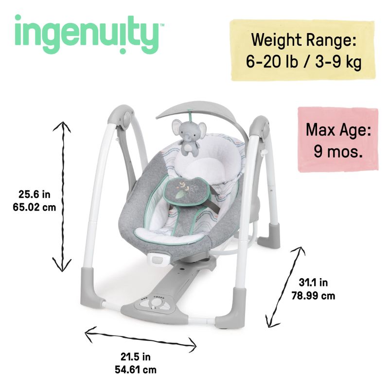 Ingenuity ConvertMe Ηλεκτρικό Ρηλάξ 2-Σε-1 Swell