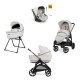 Inglesina Aptica Quattro Σύστημα Μεταφοράς Με Κάθισμα Αυτοκινήτου Darwin Recline Opal Ivory