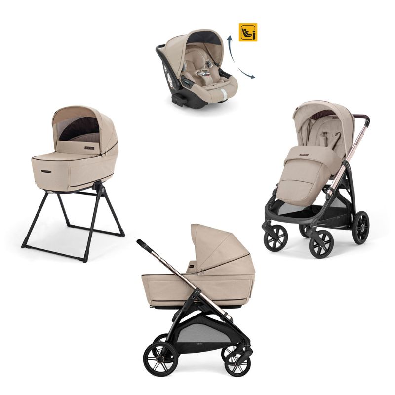 Inglesina Aptica Quattro Σύστημα Μεταφοράς Με Κάθισμα Αυτοκινήτου Darwin Recline Pashmina Beige