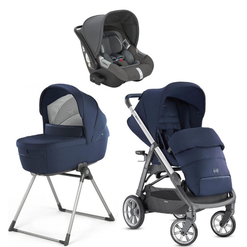 Inglesina Aptica Duo Portland Blue Με Κάθισμα Αυτοκινήτου Darwin Infant I-size 40-75cm Velvet Grey