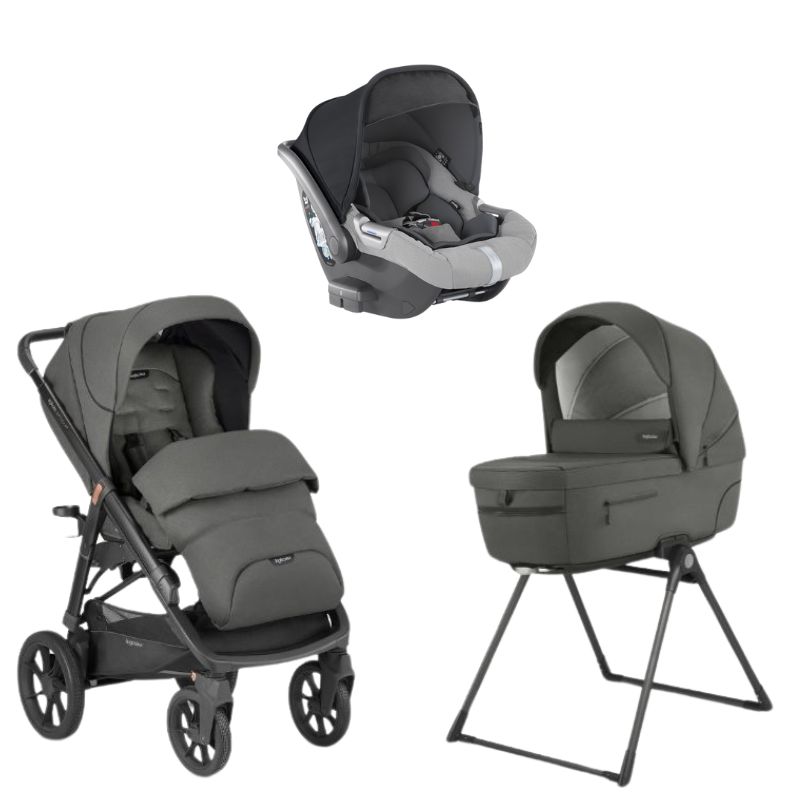 Inglesina Aptica XT Duo Σύστημα Μεταφοράς Charcoal Grey Με Κάθισμα Αυτοκινήτου Darwin Ιnfant 40-75cm Horizon Grey