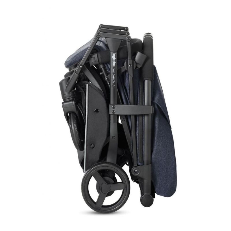 Inglesina Twin Sketch Βρεφικό Καρότσι Για Δίδυμα Navy