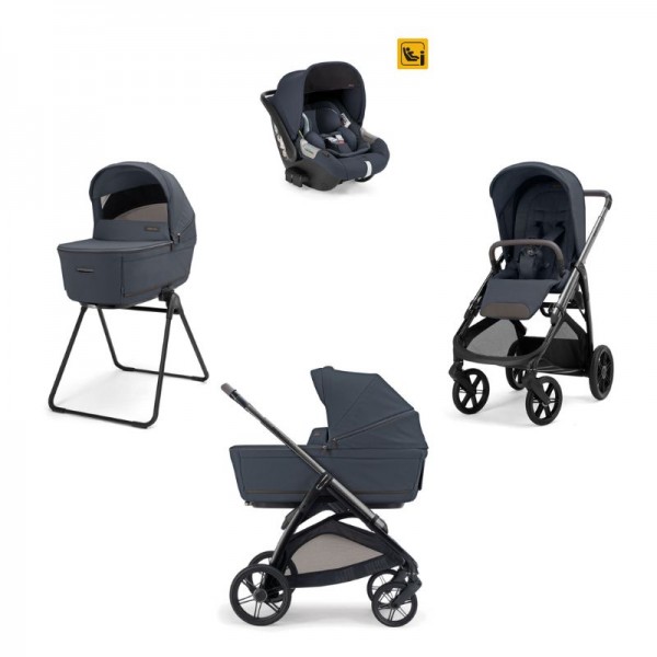 Inglesina Aptica Σύστημα Μεταφοράς Quattro Με Κάθισμα Αυτοκινήτου Darwin Sapphire Blue / Litio Black