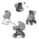 Inglesina Aptica Quattro Σύστημα Μεταφοράς Με Darwin Recline Satin Grey