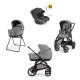 Inglesina Aptica XT Σύστημα Μεταφοράς Quattro Με Κάθισμα Αυτοκινήτου Darwin Recline Evo Canyon Grey / Total Black