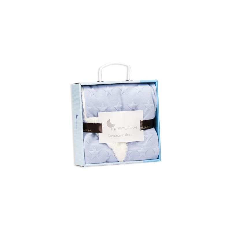 Interbaby Κουβέρτα Αγκαλιάς Manta Mod Universo 80*110cm Blue