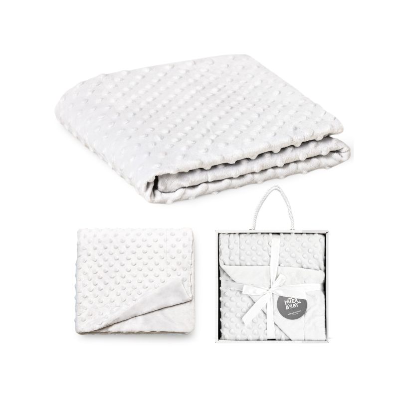 Interbaby Κουβέρτα Αγκαλιάς Coral Fleece 80*110cm White