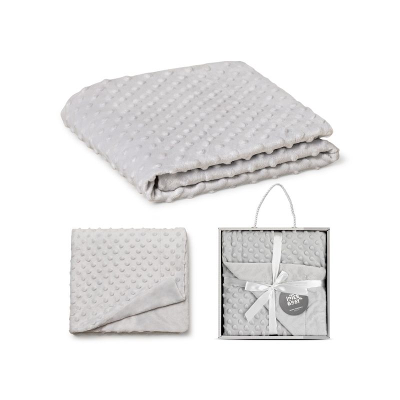 Interbaby Κουβέρτα Αγκαλιάς Coral Fleece 80*110cm Grey