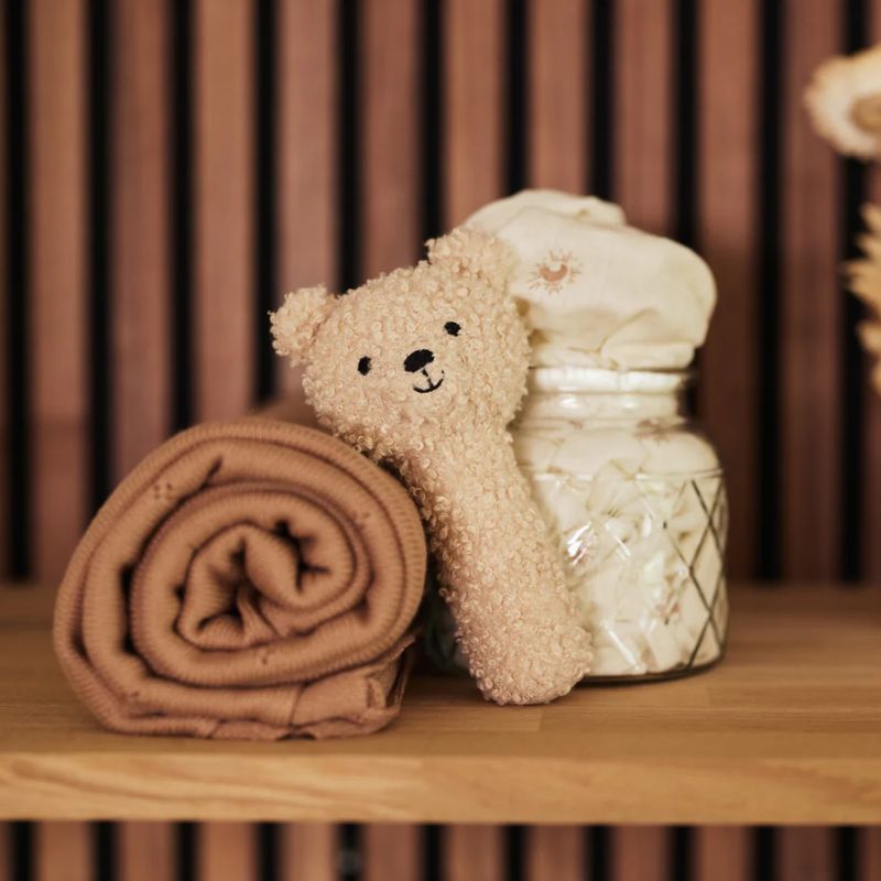 Jollein Βρεφική Κουδουνίστρα 20cm Teddy Bear Naturel