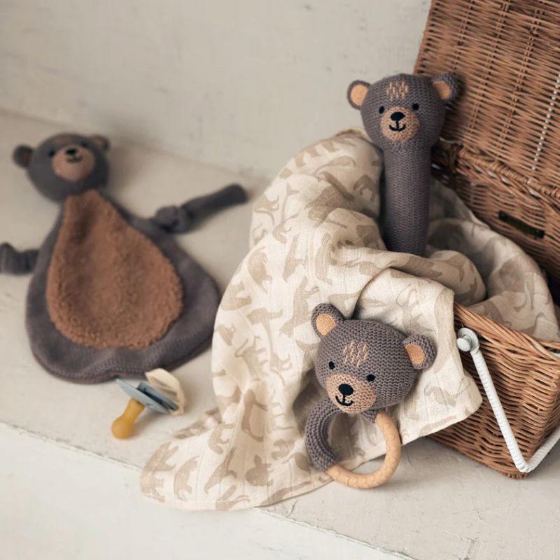 Jollein Βρεφική Κουδουνίστρα 21.5cm Bear