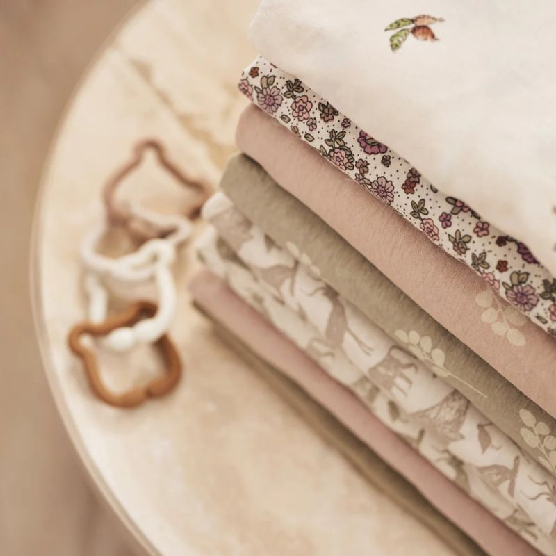 Jollein Twig Βρεφικό Κατωσέντονο 75*150cm Olive Green