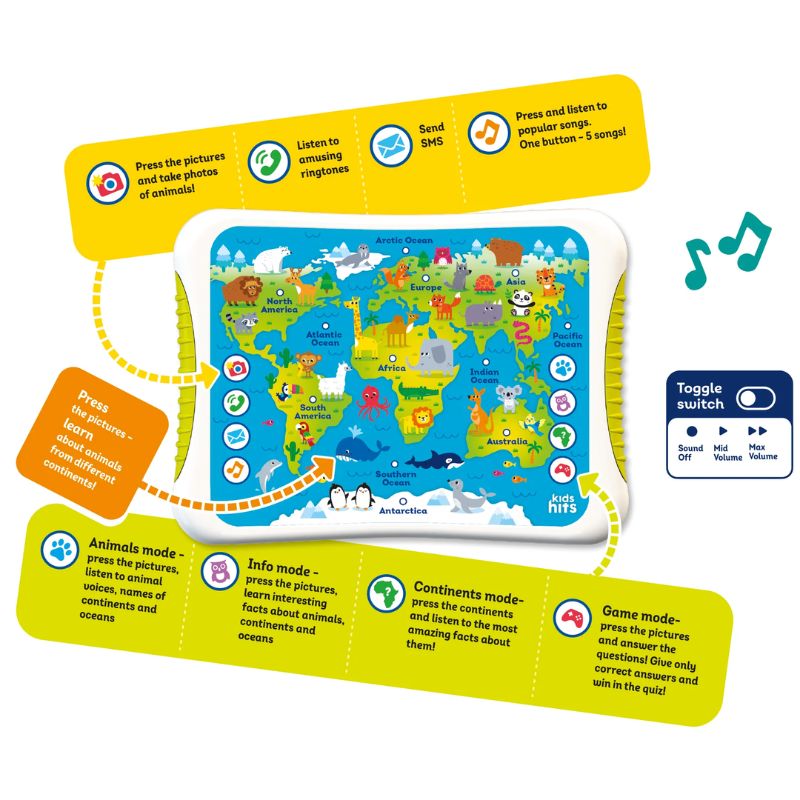 Kids Hits Hit Pad Εκπαιδευτικό Τάμπλετ Για 3+ Ετών Discovery Atlas