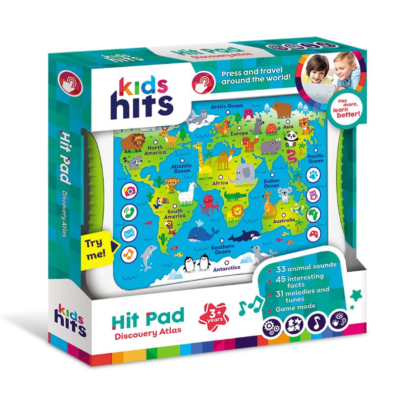 Kids Hits Hit Pad Εκπαιδευτικό Τάμπλετ Για 3+ Ετών Discovery Atlas