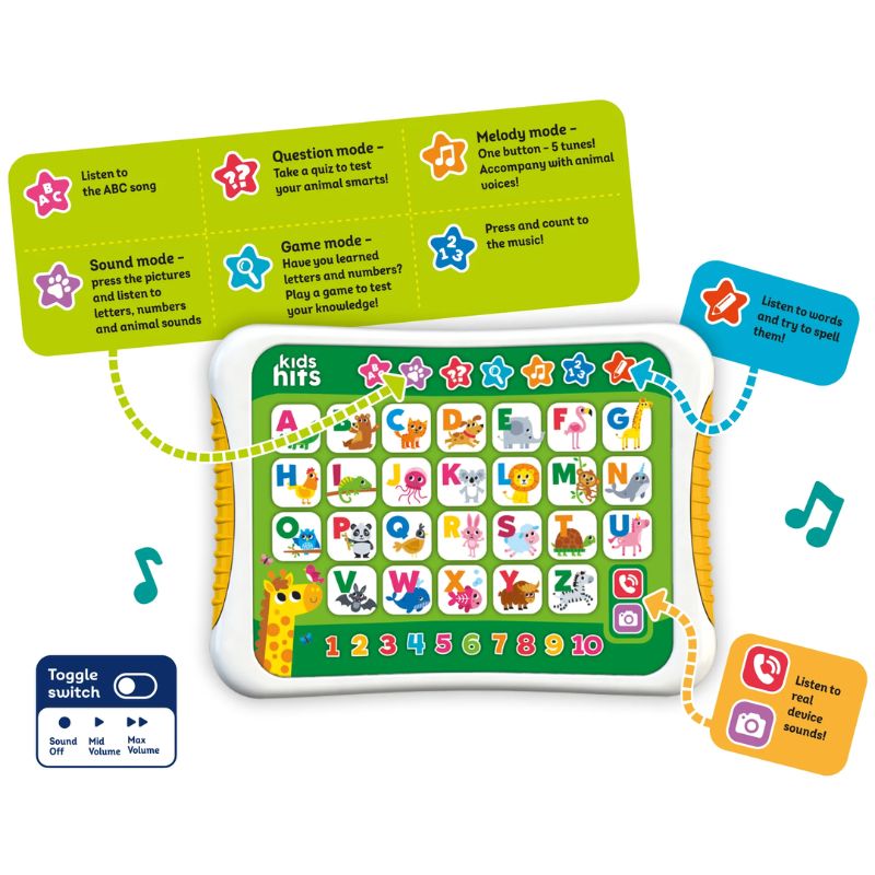 Kids Hits Hit Pad Εκπαιδευτικό Τάμπλετ Για 3+ Ετών ABC Fun