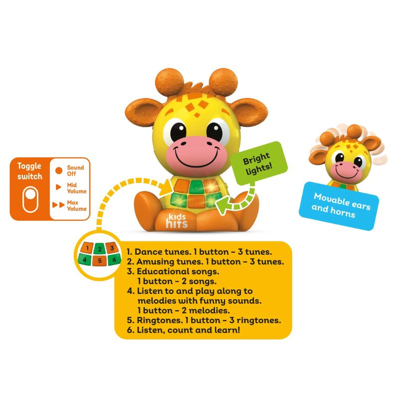 Kids Hits Babykins Εκπαιδευτικό Ζωάκι Για 2+ Ετών Giraffe