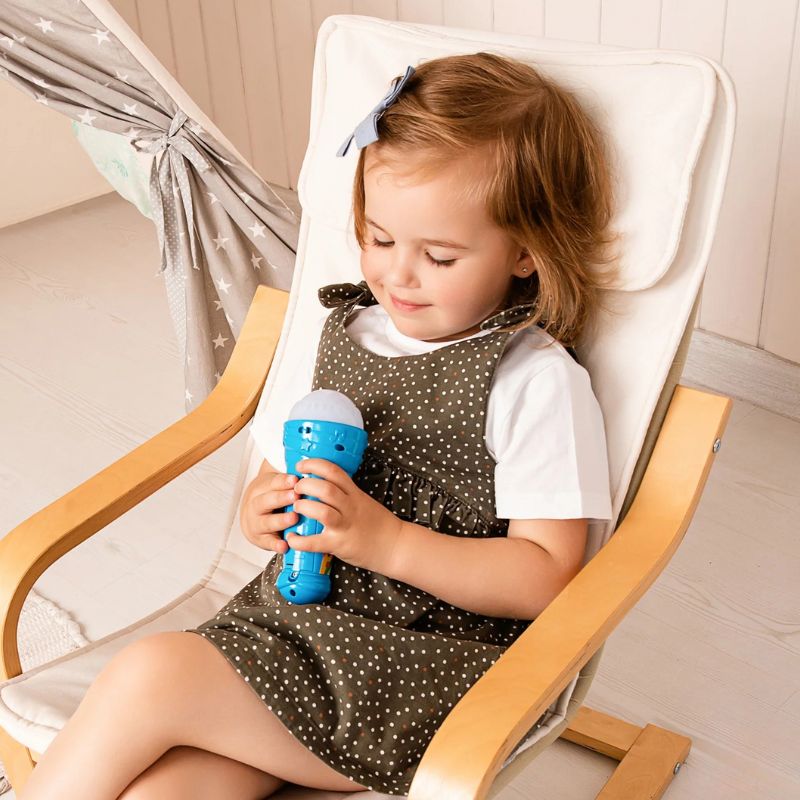 Kids Hits Lightshow Microphone Μικρόφωνο Με Παιδικά Τραγούδια Για 2+ Ετών Popular Songs (Blue)