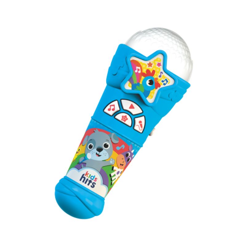Kids Hits Lightshow Microphone Μικρόφωνο Με Παιδικά Τραγούδια Για 2+ Ετών Popular Songs (Blue)