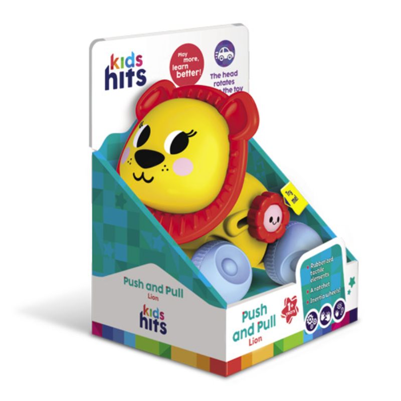 Kids Hits Push and Pull  Παιχνίδι Ώθησης και Έλξης Για 1+ Ετών Lion