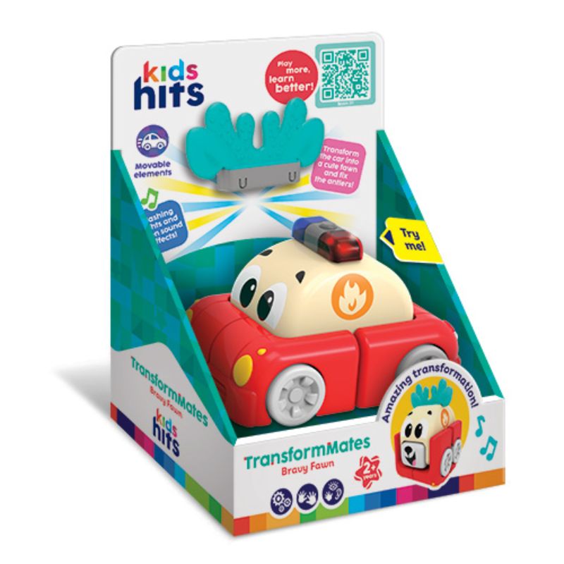 Kids Hits TransformMates Πυροσβεστικό Όχημα Για 3+ Ετών Bravy Fawn