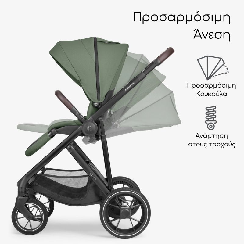 Kikkaboo Chiara Σύστημα Μεταφοράς 3-Σε-1 Army Green