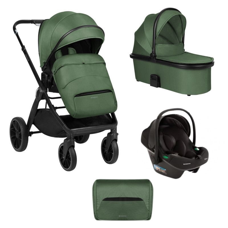 Kikkaboo Tiffany Σύστημα Μεταφοράς 2-Σε-1 Army Green Με Κάθισμα Αυτοκινήτου i-Prime i-Size 40-87cm Black