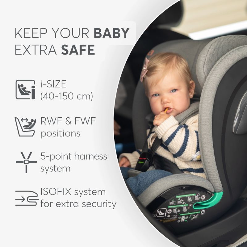 Kikkaboo i-Twist i-Size Κάθισμα Αυτοκινήτου 40-150cm Black